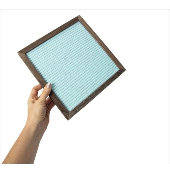 Brand New Aqua Cafe Felt Letter Board With Wood Frame 10in x 10in - Picture 3 of 3